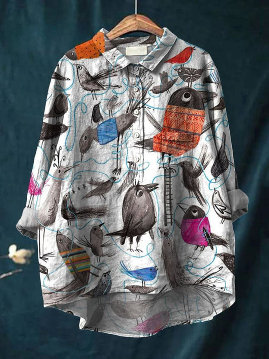 Women's Summer Loose Print Crew Neck Casual Plus Size