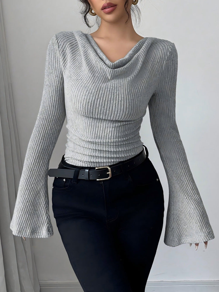 Women's Ribbing Bottoming Slim Knit Long-sleeved Commuter Women's Sweater