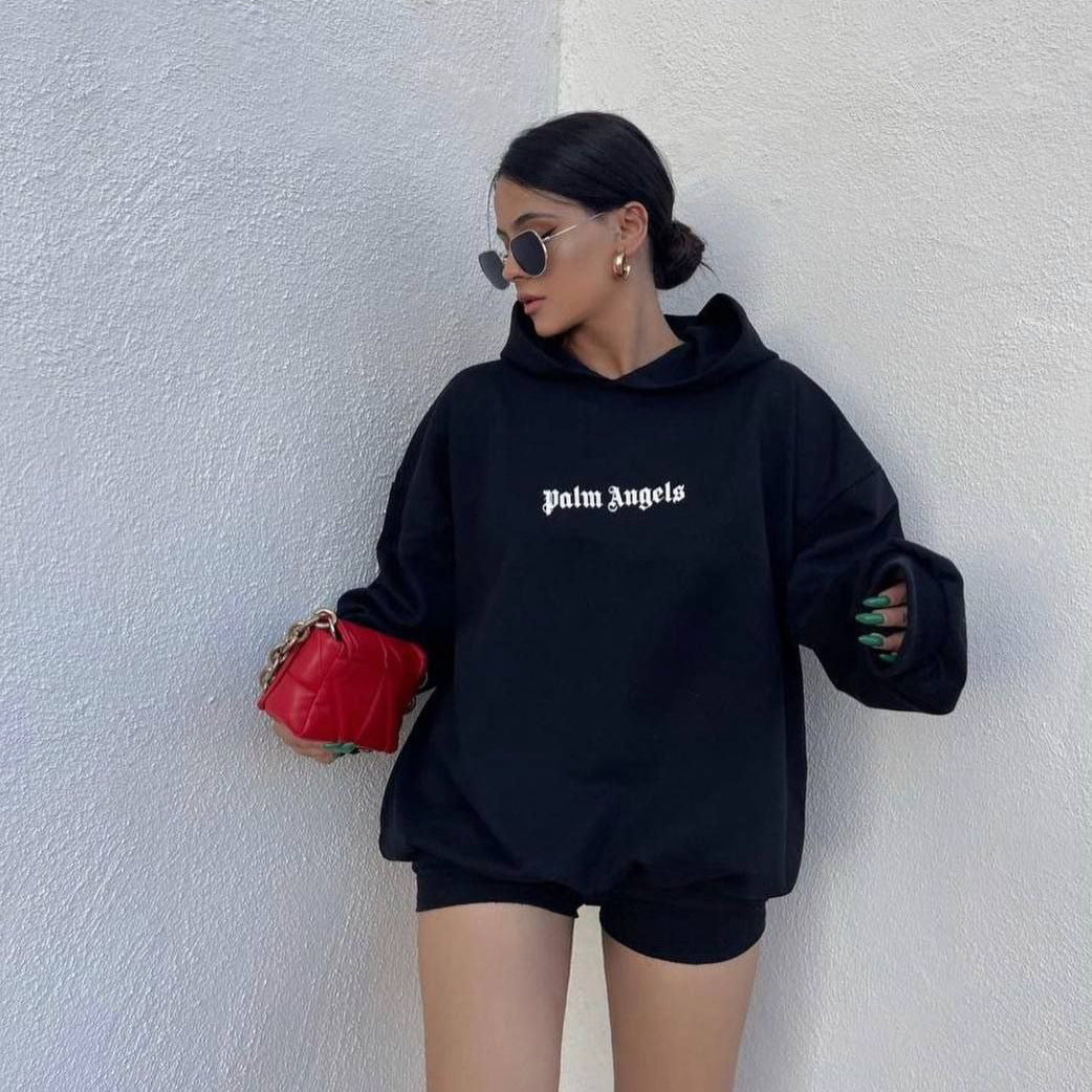 Printed Hoodie Loose Design Multicolor Idle Sweaters