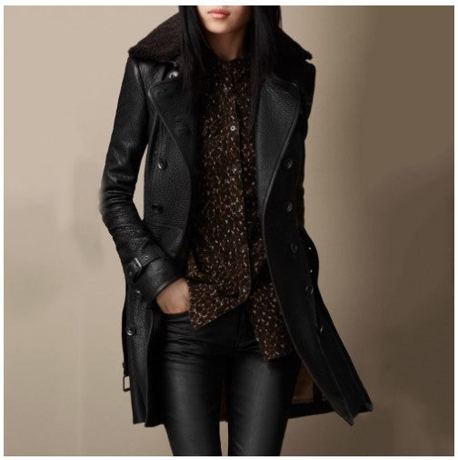 Women's Slimming Mid-length Solid Color Fashion Elegant Jackets