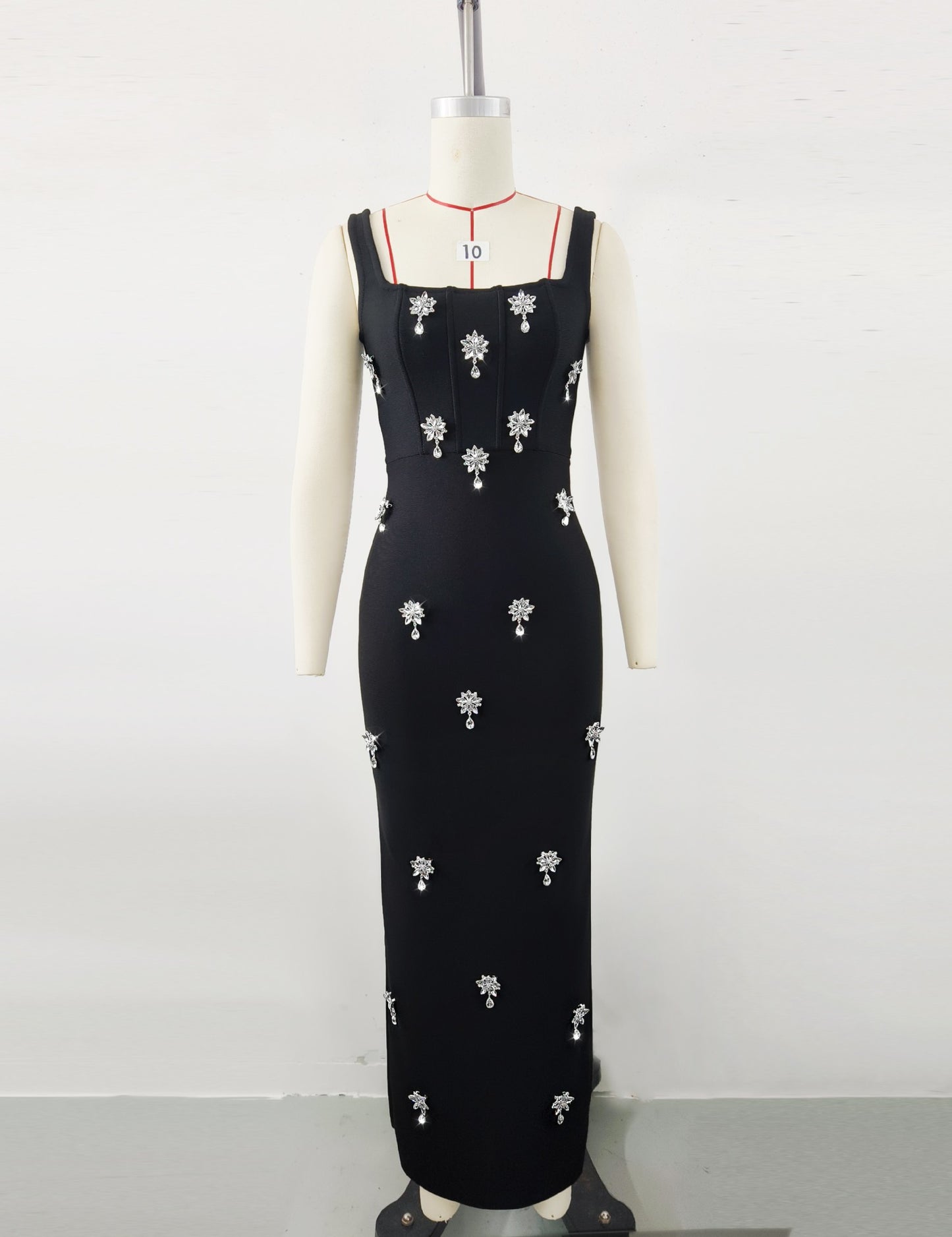 Women's Square Collar Diamond Bandage One-piece Dress Dresses