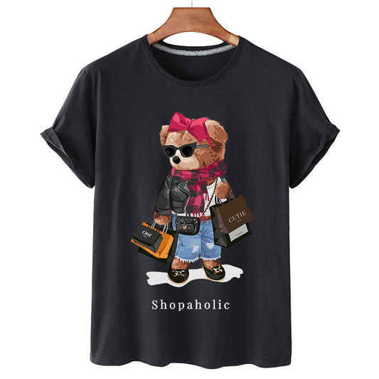 Women's Comfortable Bear Loose T-shirt Fashion Blouses