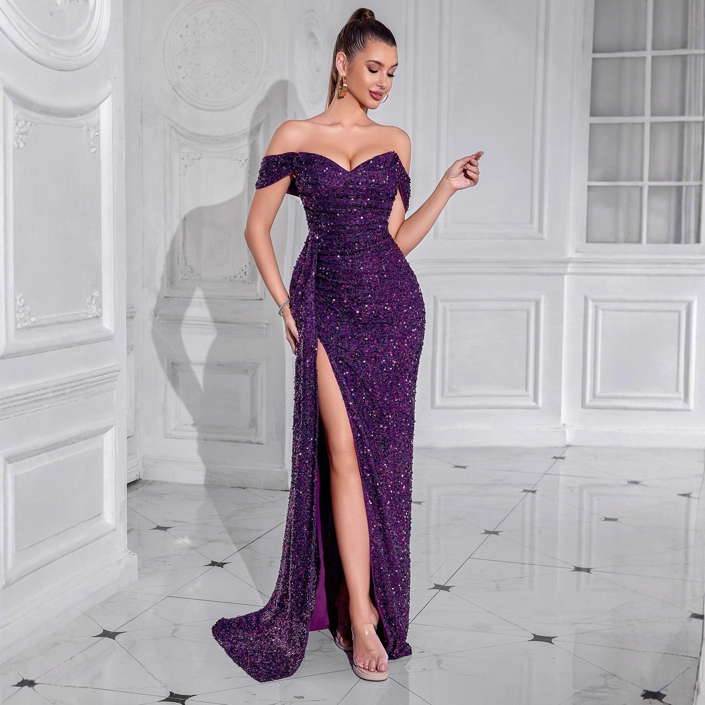 Women's Sequin Tube High-grade Party Dinner Fishtail Tops