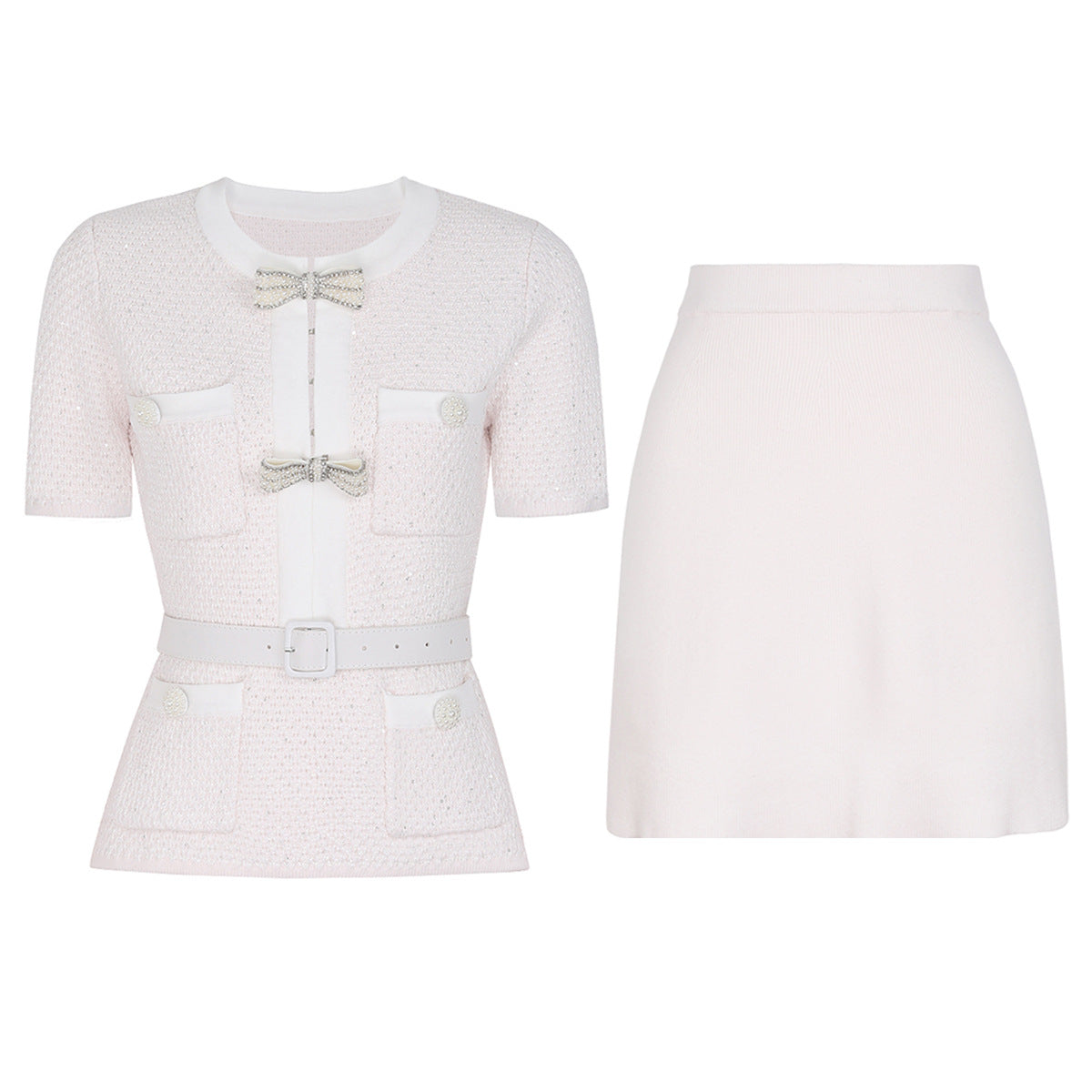 Women's Attractive Slouchy Beaded Belt Slimming Skirts