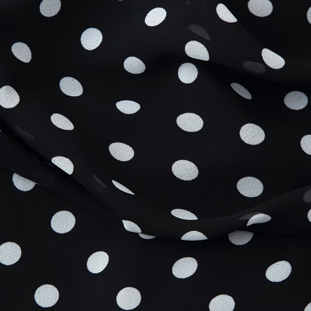 Women's Summer Ruffle Polka Dot Scarf Dress Dresses