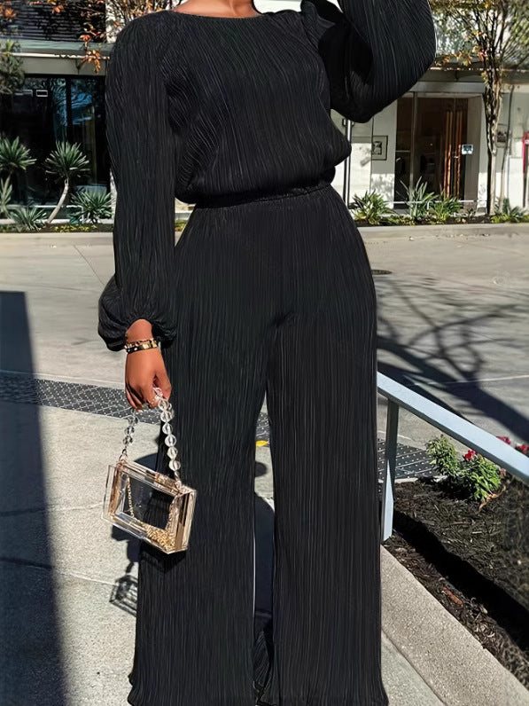 Fashion Loose Casual Pleated Waist Tight Pants