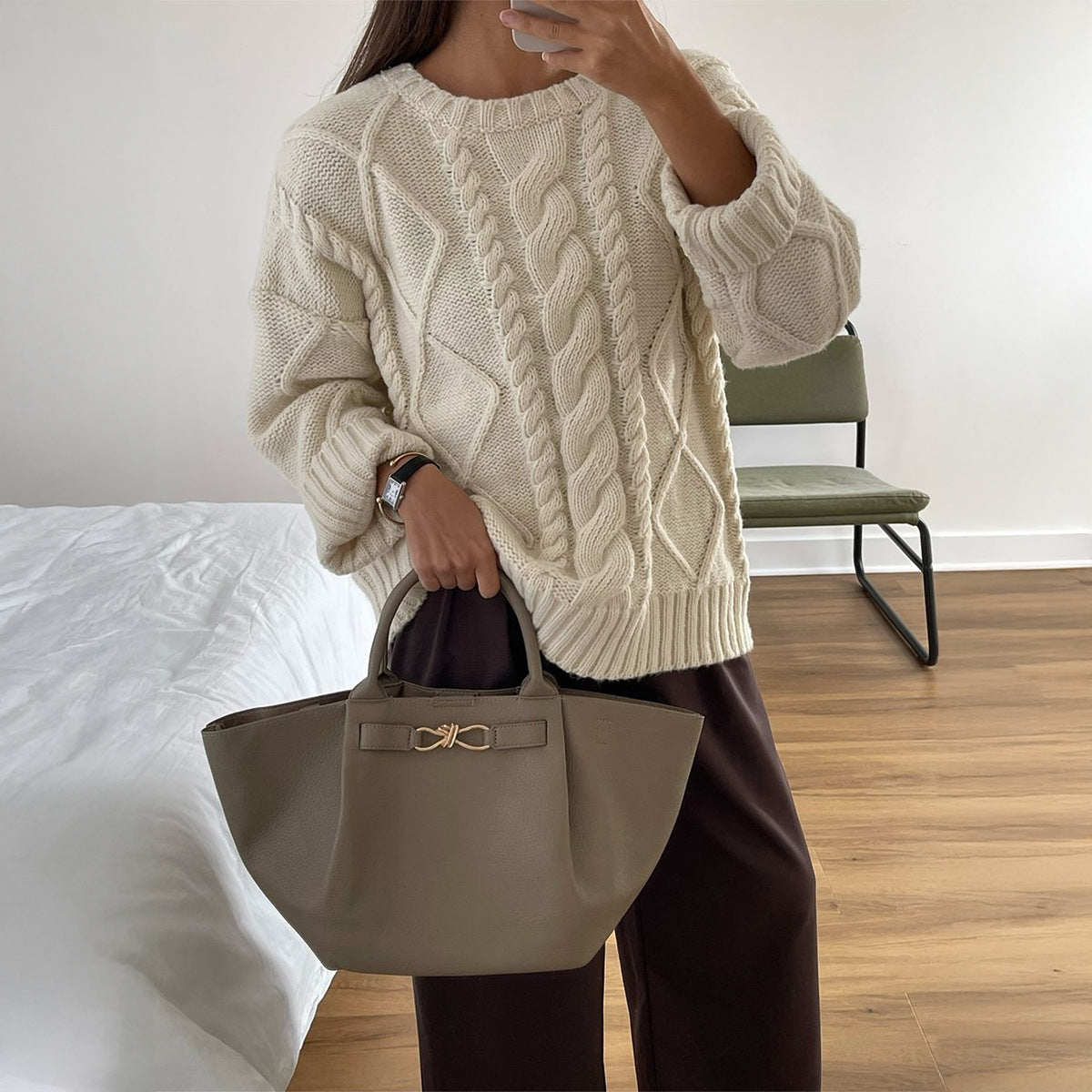 Women's Casual Simple Woolen Long Sleeve Clothing