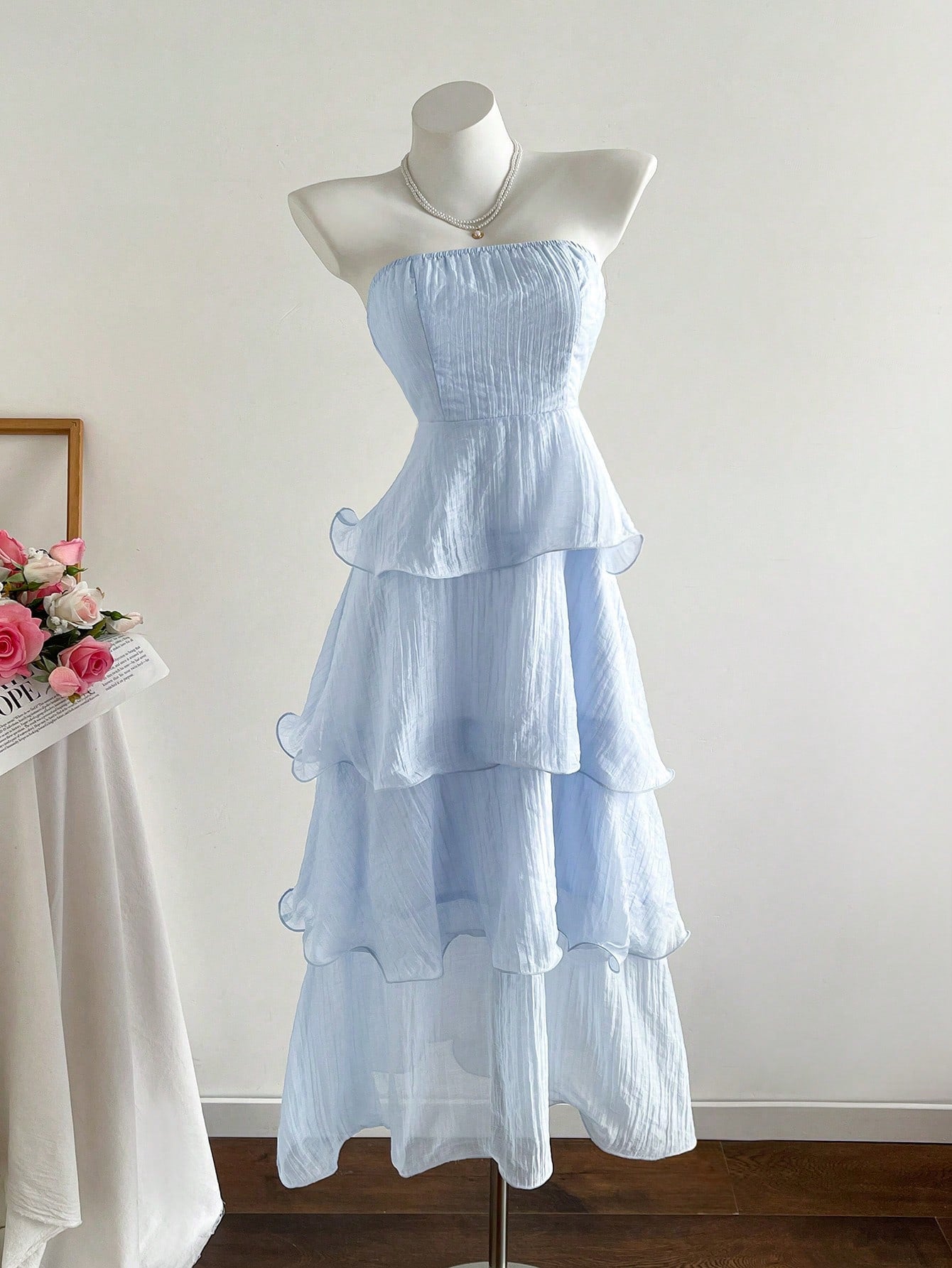 Summer Cover Slimming Midi Cake Fairy Tube Solid Color Skirts