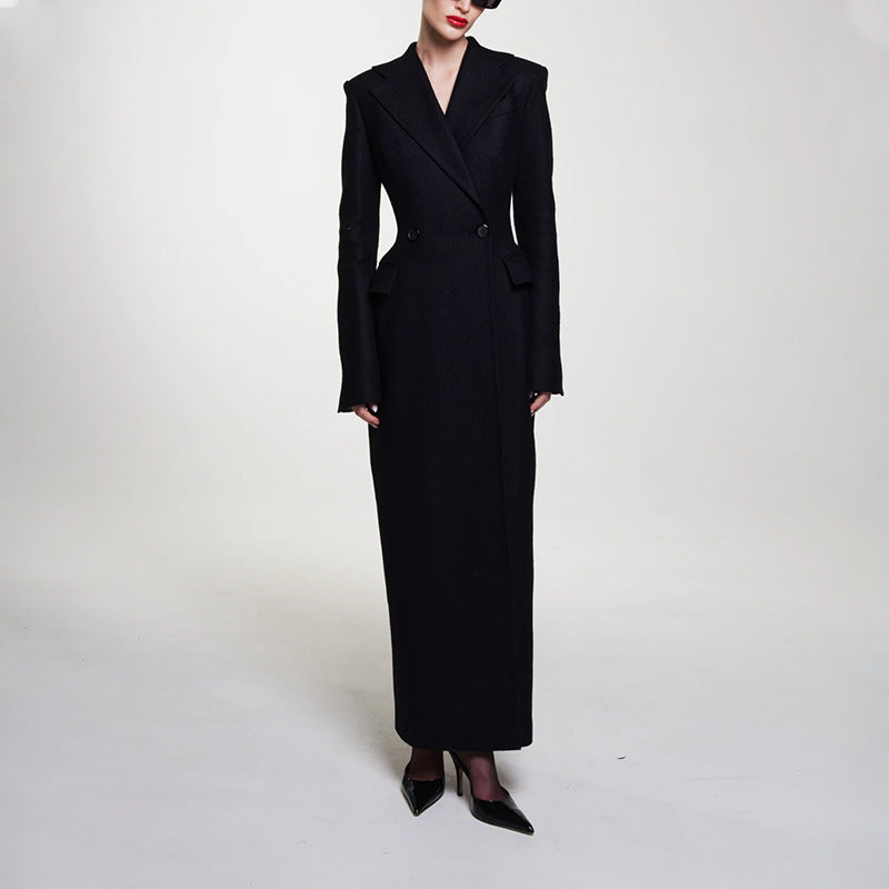 Women's Autumn Tight Waist Slim Long High-grade Blazers