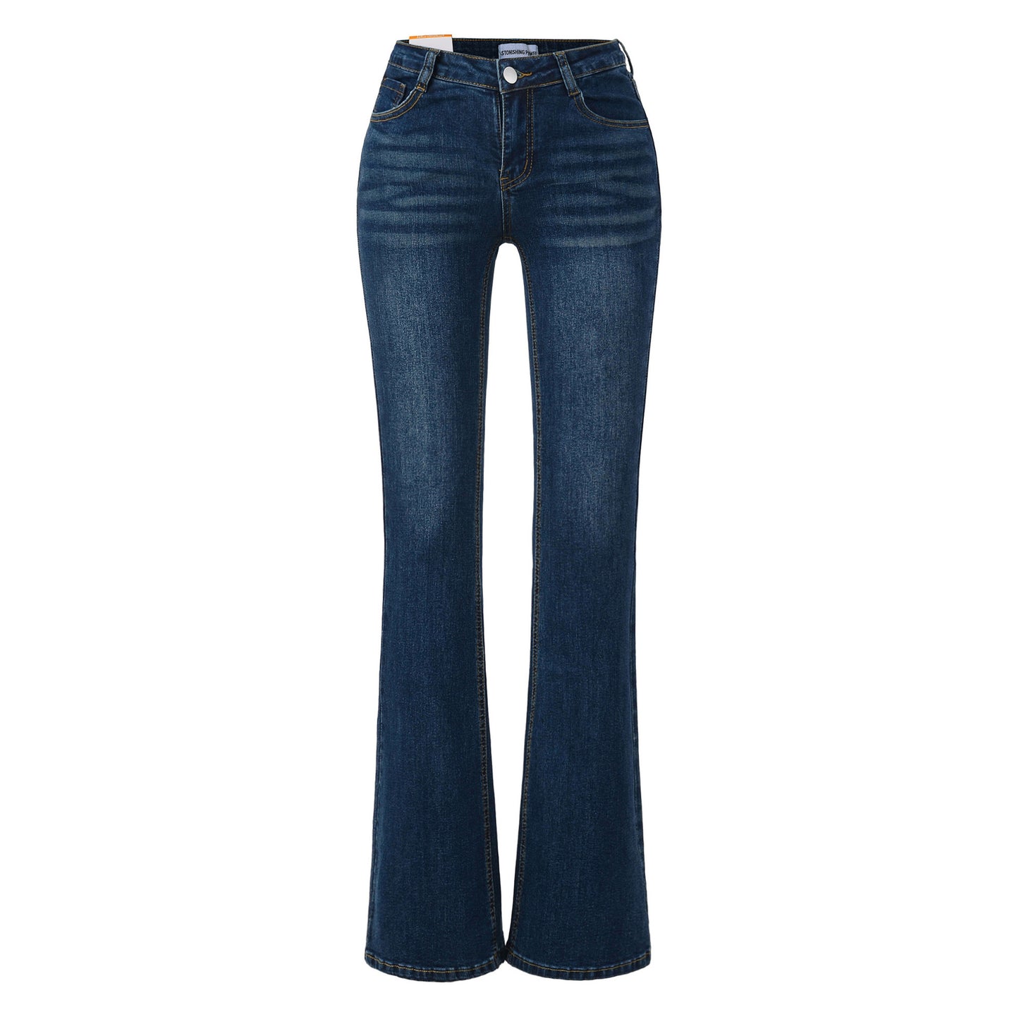 Women's Cushion Low Waist Slightly Flared Autumn Versatile Jeans