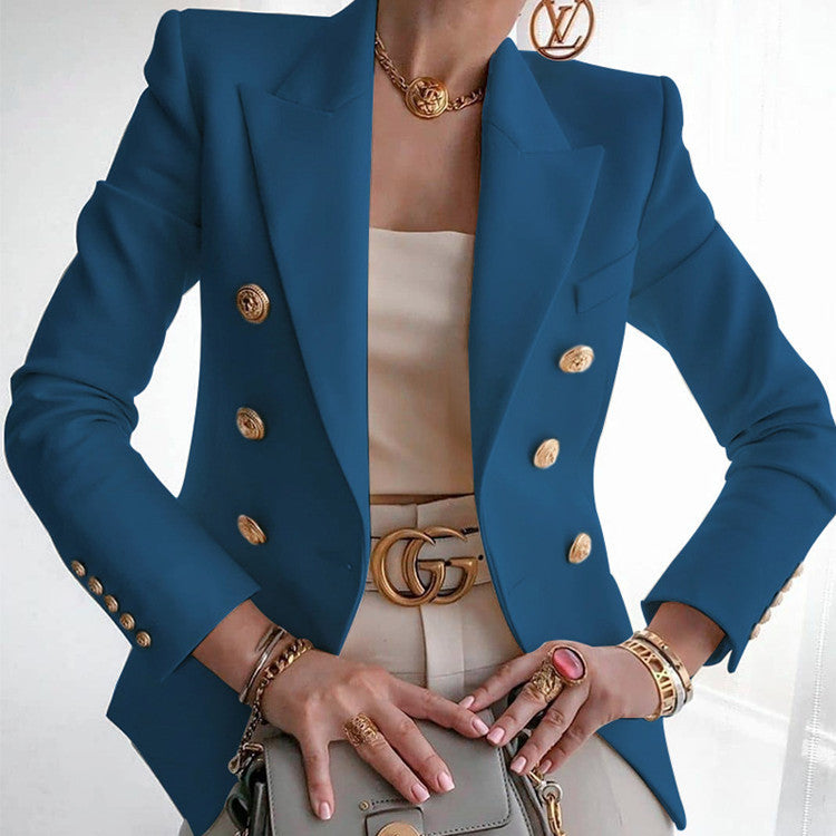 Women's Trendy Solid Color Fashionable Casual Blazers