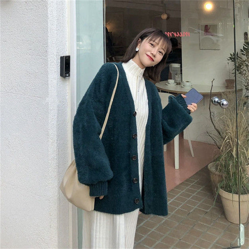 Women's Loose Casual Inner Match Long Sleeve Cardigans
