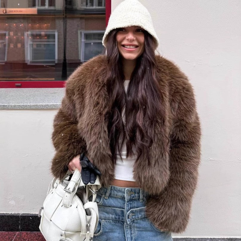 Women's Fur Casual Street Style Fox Coats
