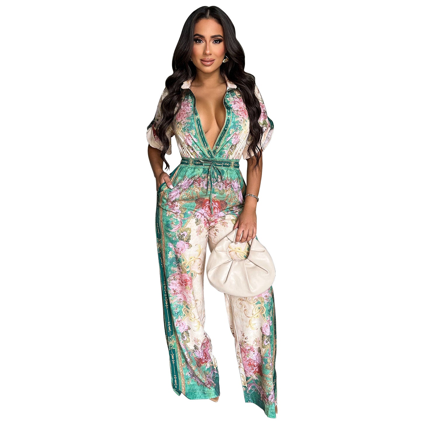 Women's Innovative Graceful Sexy Vintage Printed Jumpsuits