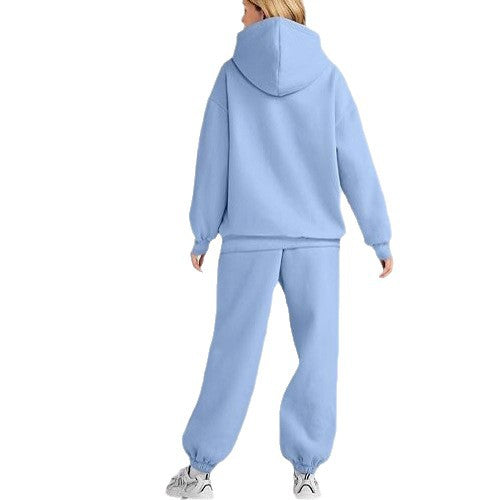 Elegant Women's Two-piece Hoodie Sportswear Trousers Fashion Casual Suit