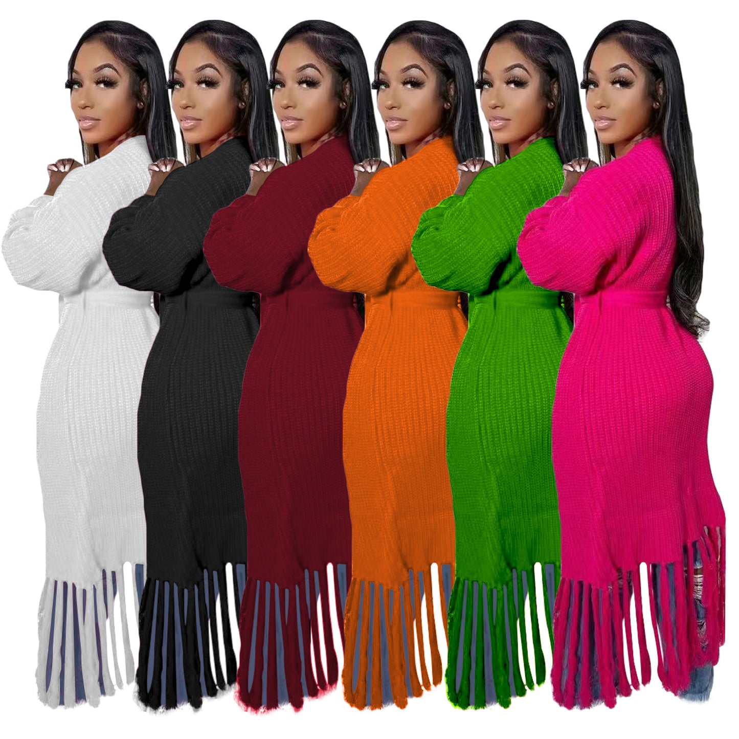 Women's Glamorous Elegant Trendy Long Tassel Knitwear