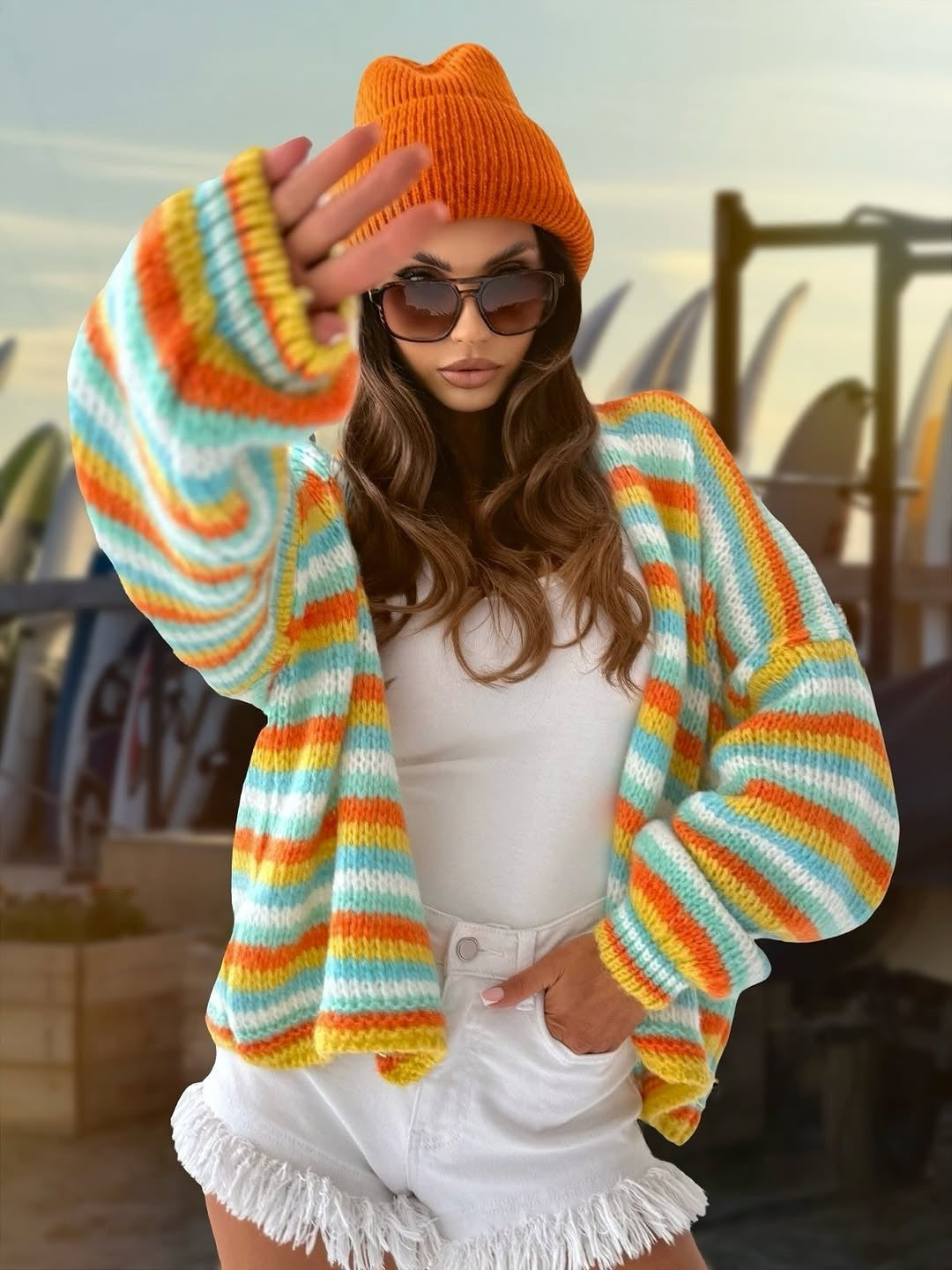 Knitted Retro Crew Neck Long Sleeve Sweaters