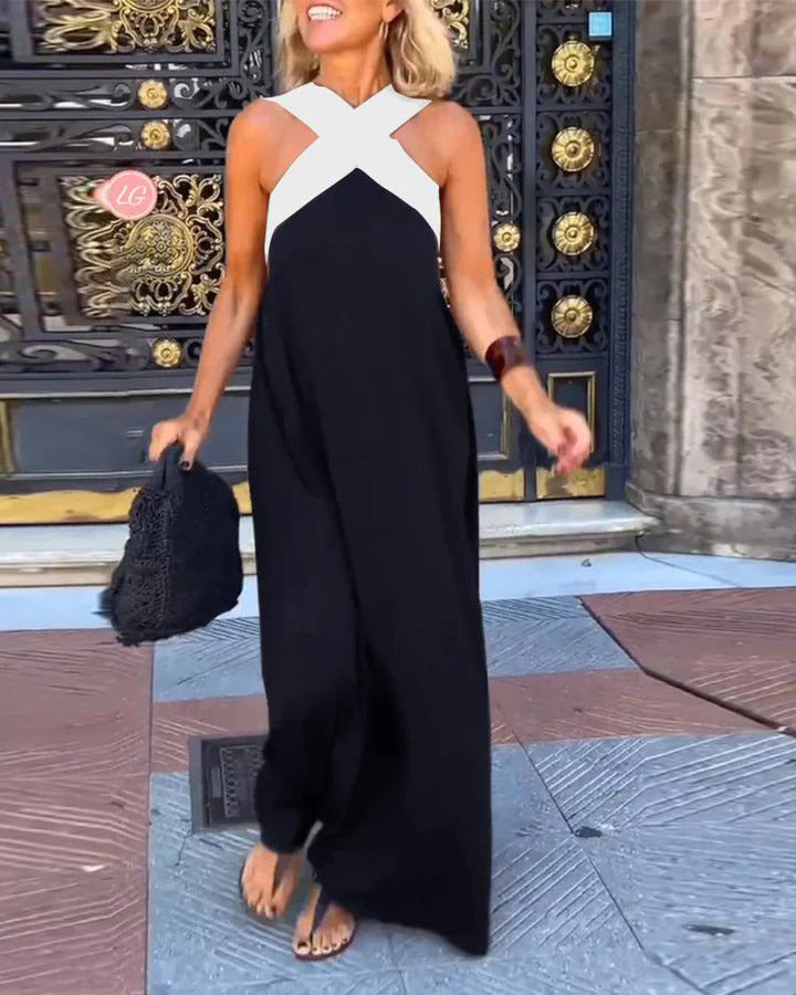 Women's Summer Long Cross Sexy Beauty Back Dresses