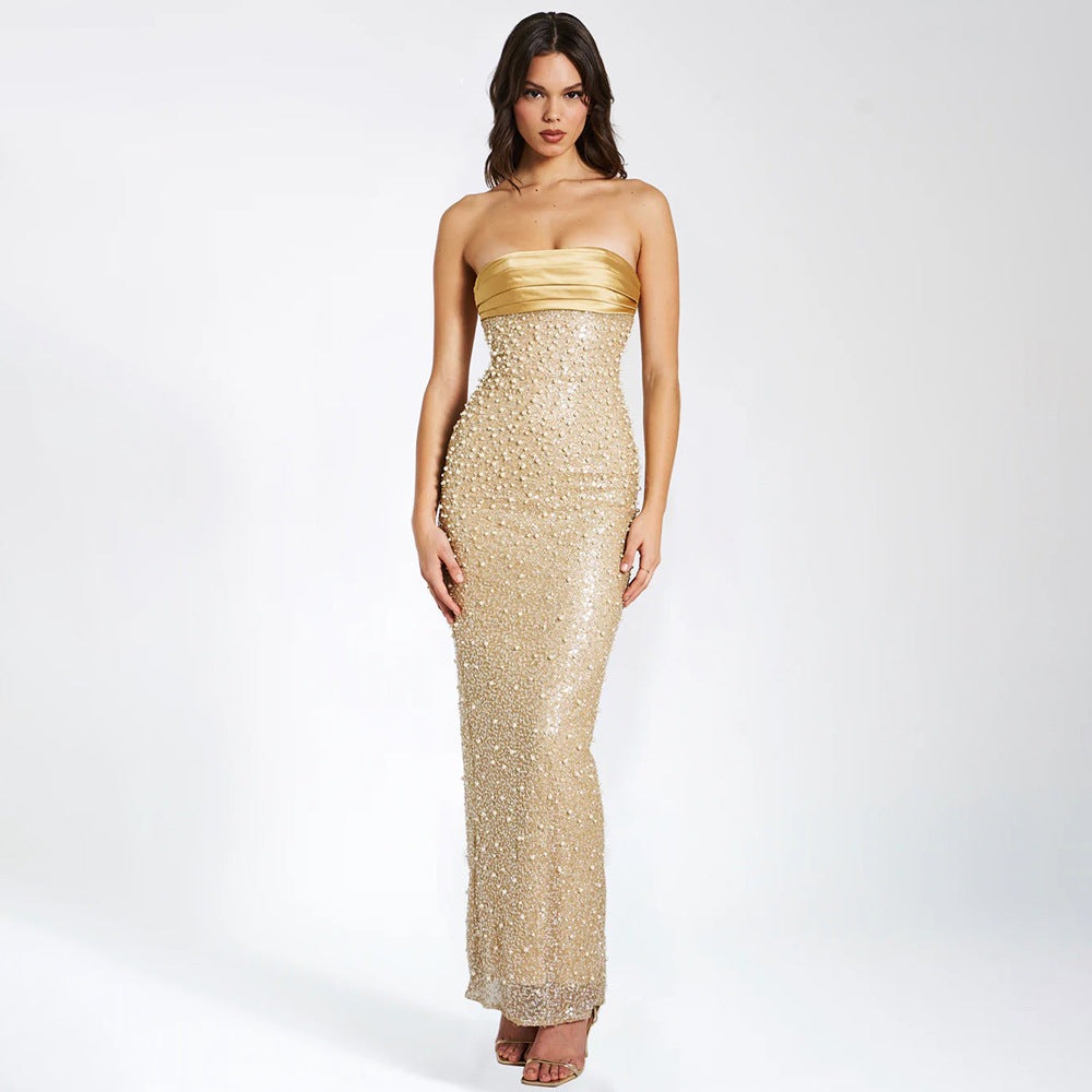 Women's Dress Red Carpet Luxury Slim Bra Dresses