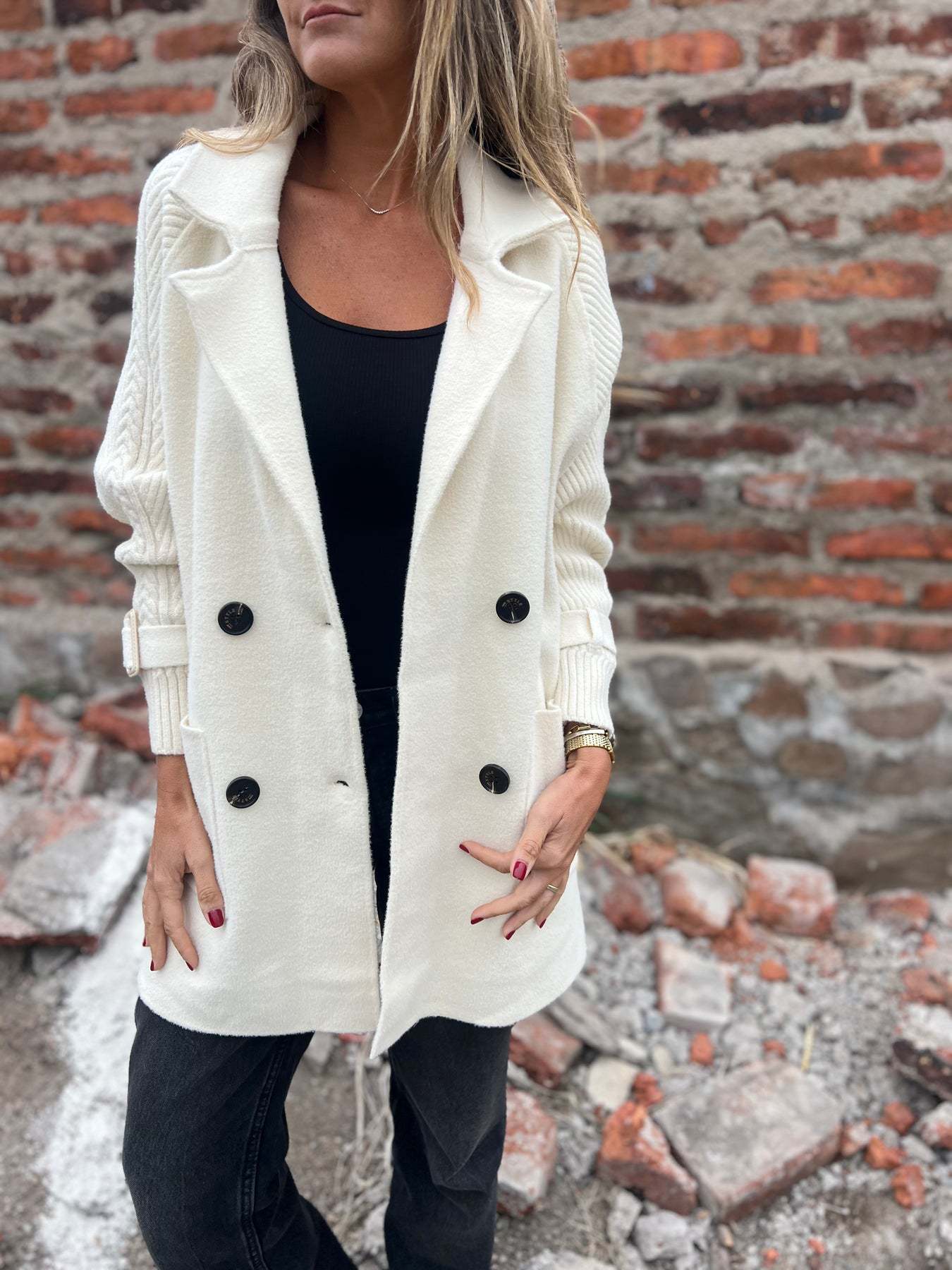 Women's Russian Autumn Knitted Double-faced Woolen Goods Coats