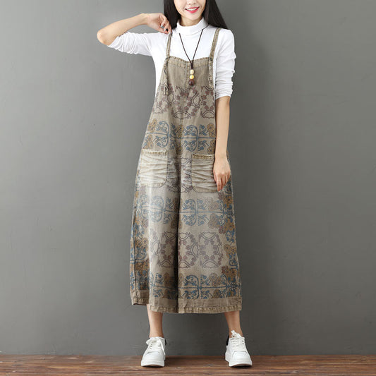Women's Washed Casual Mori Style Wide Leg Pants