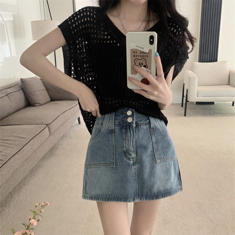 Women's Idle Style Sun Protective Hollow Out Women's Sweater