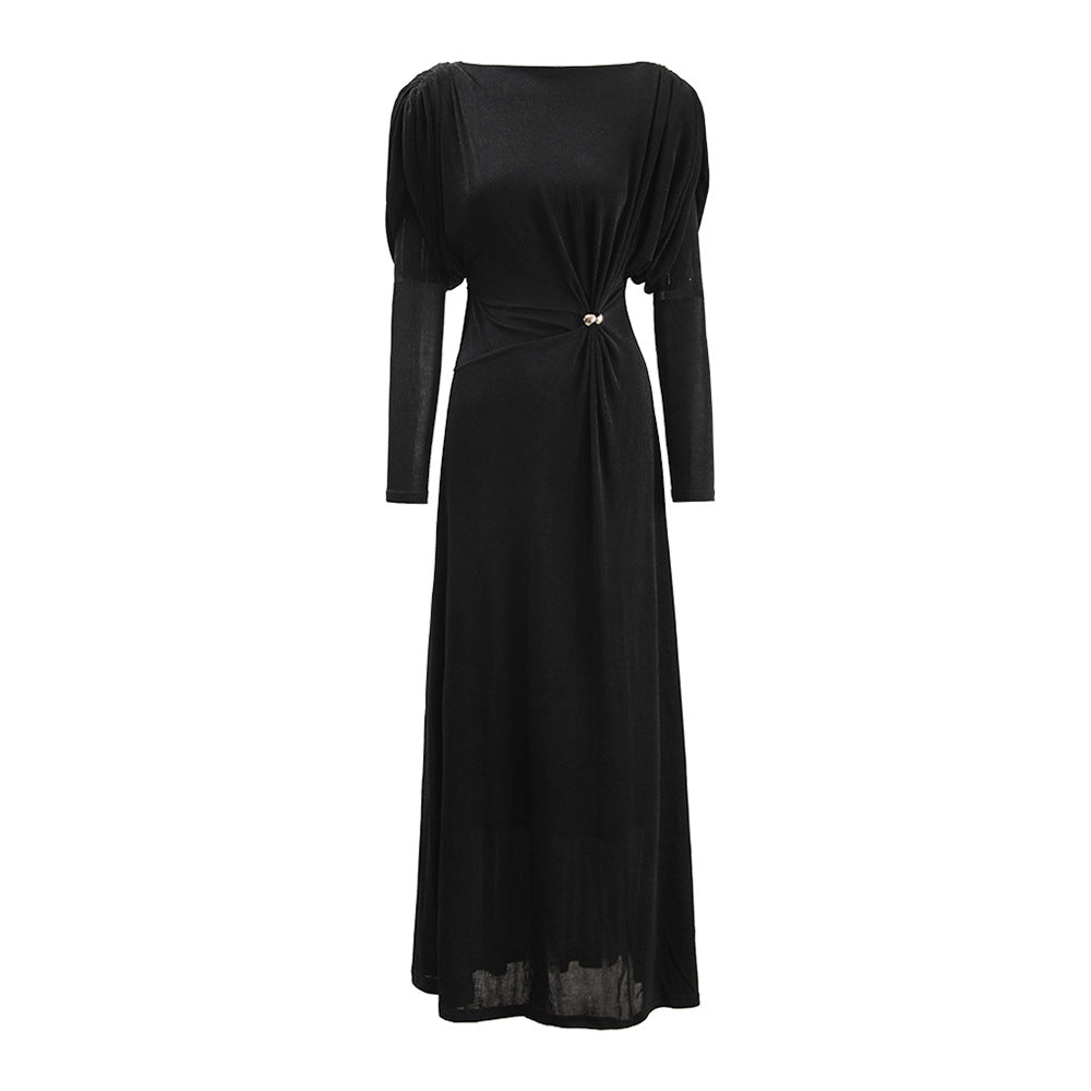 Women's Vietnam Niche Design Metal Buckle Elegant Dresses