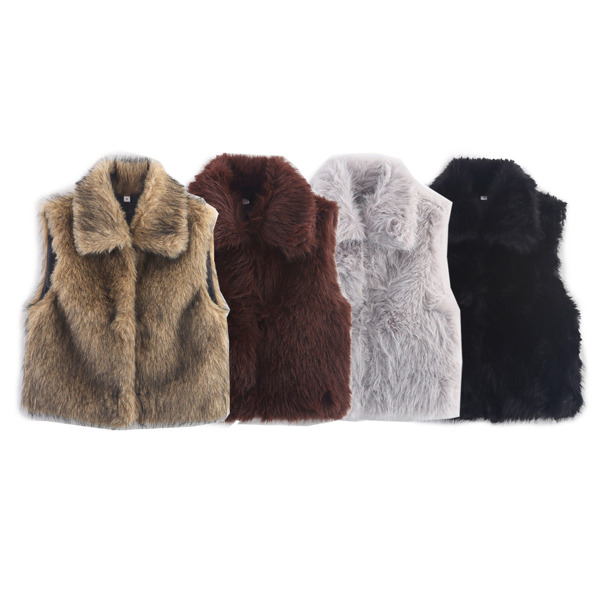 Women's Autumn Casual Street Fashion Artificial Fur Vests