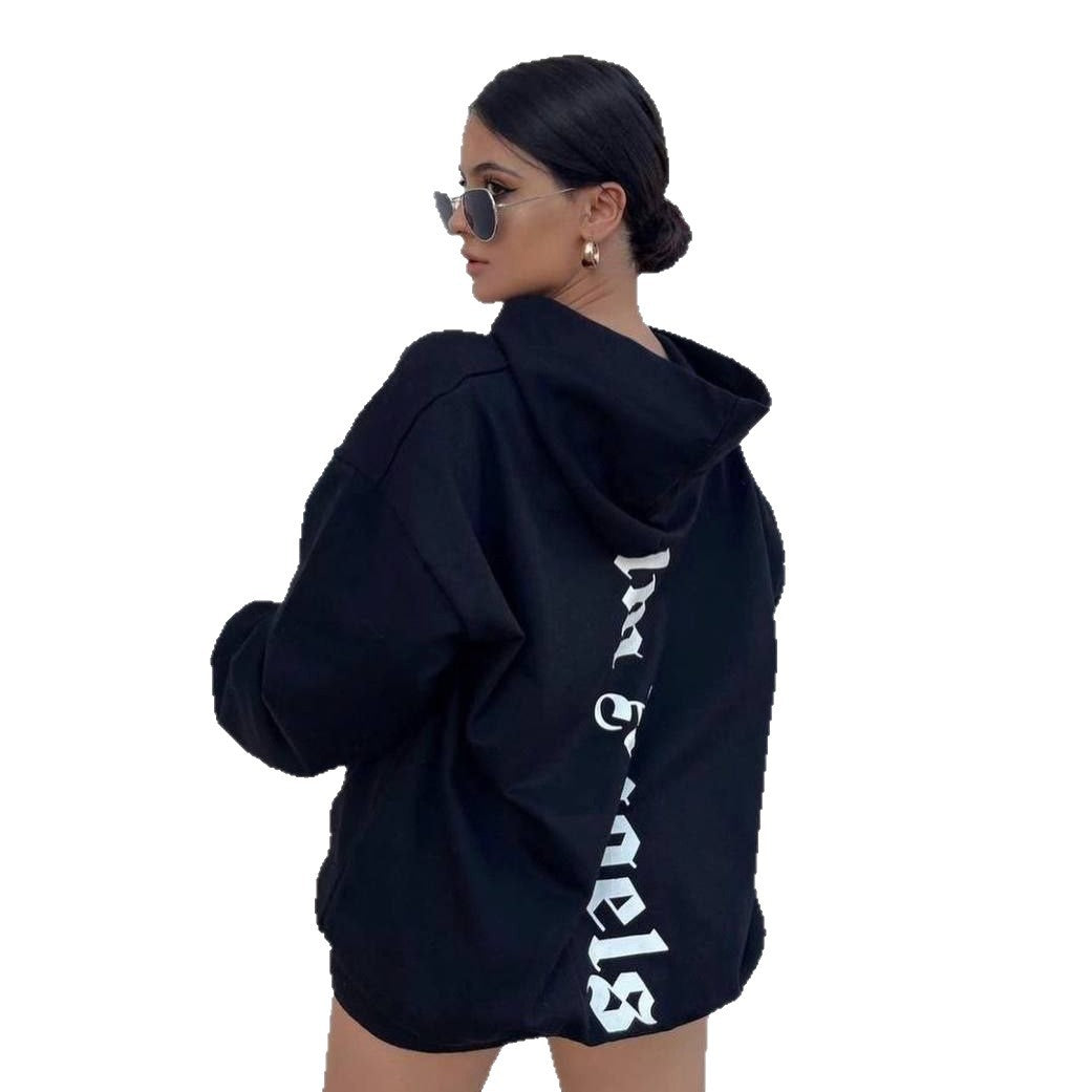 Printed Hoodie Loose Design Multicolor Idle Sweaters