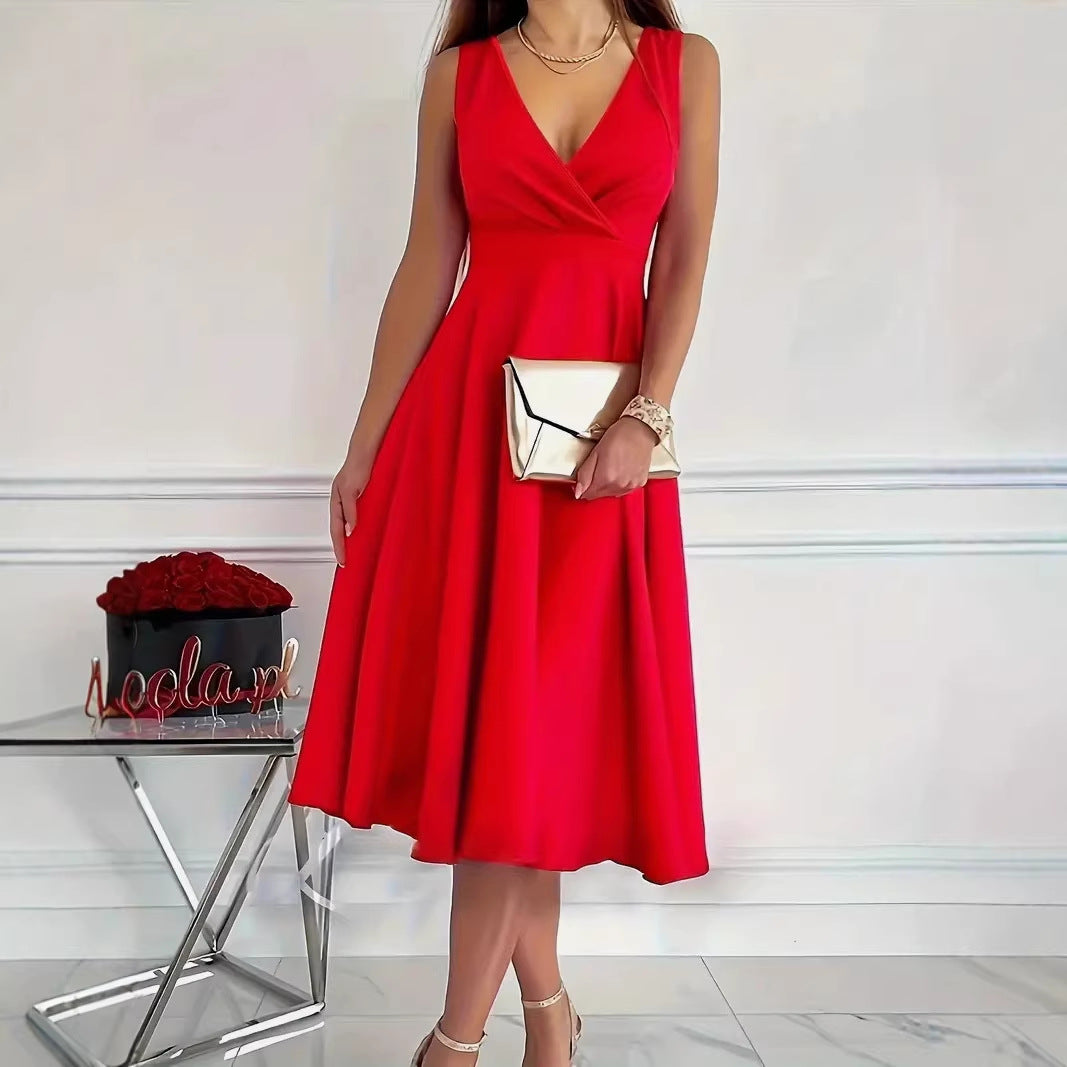 Beautiful Slouchy Women's Simple Sleeveless Fashion Dress