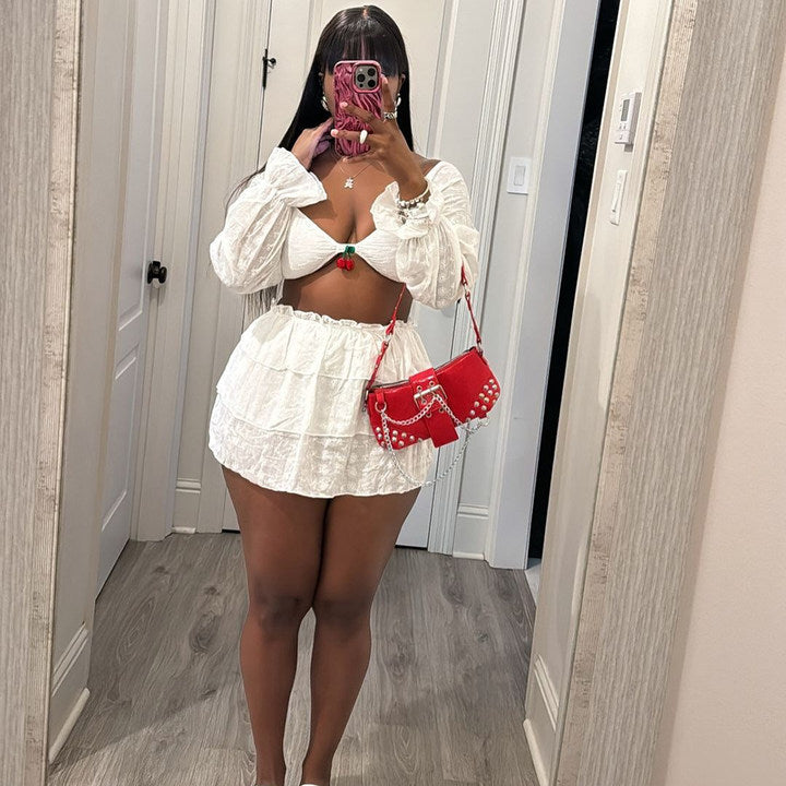 Style Street Sexy Navel Exposed Three-dimensional Suits