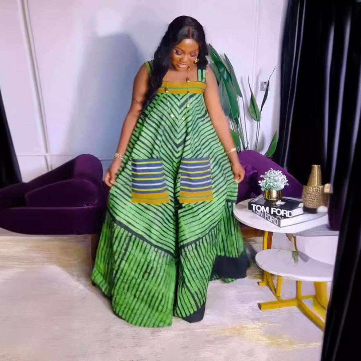 Sexy Print Contrast Color Oversized Wide Sweaters