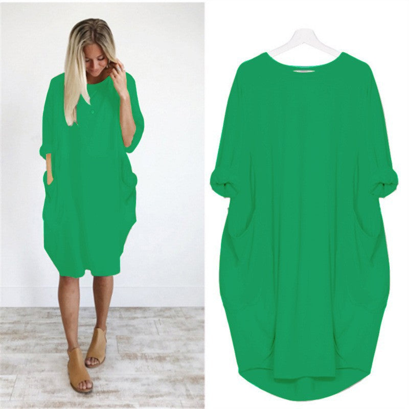 Women's Fashion Casual Mid-length Elegant Graceful Dress
