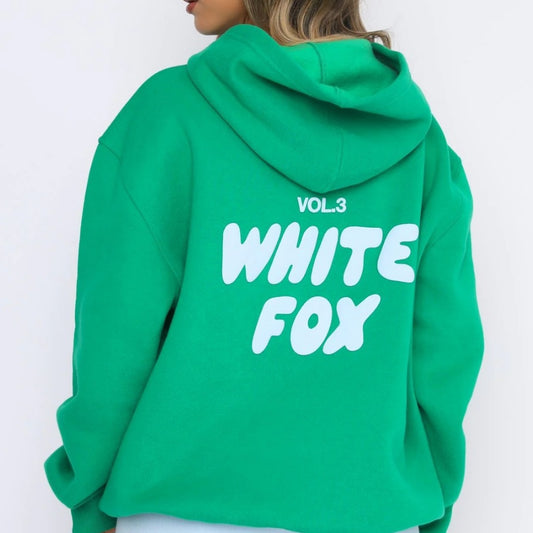 Women's Fashion Sports Loose Simple Hooded Fleece-lined Sweaters