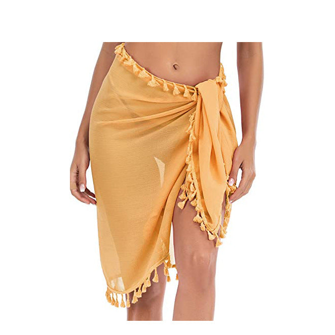 Color Tassel Beach Apron Various Wearing Skirts