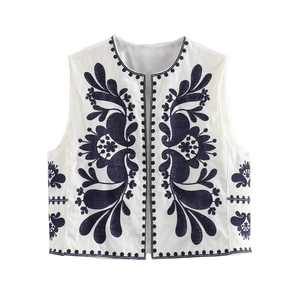 Women's Beautiful Versatile Summer Sleeveless Embroidered Tops
