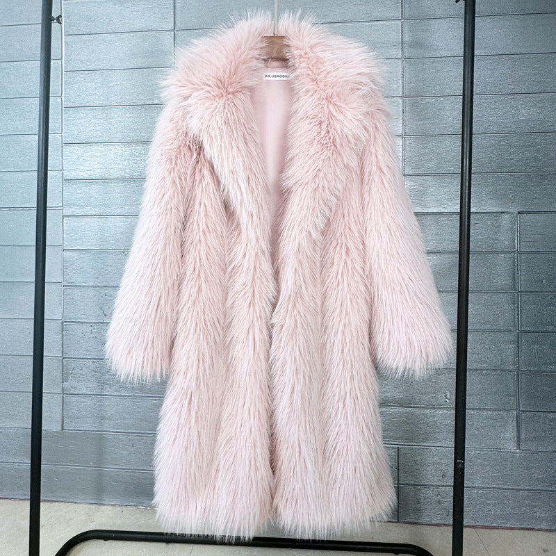 Women's Beautiful Mid-length Faux Winter Imitation Coats