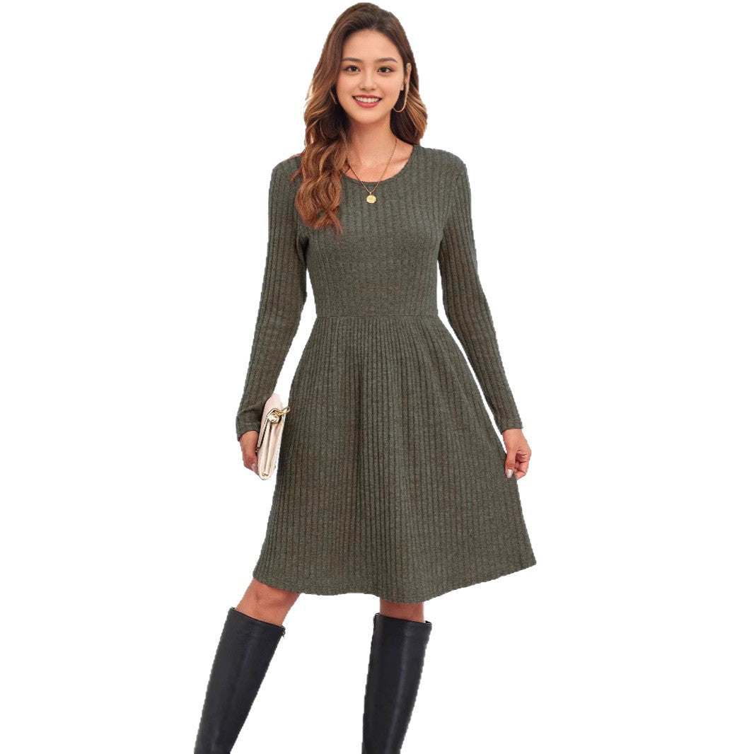 Cool Women's Striped Round Neck Knitted Sweaters