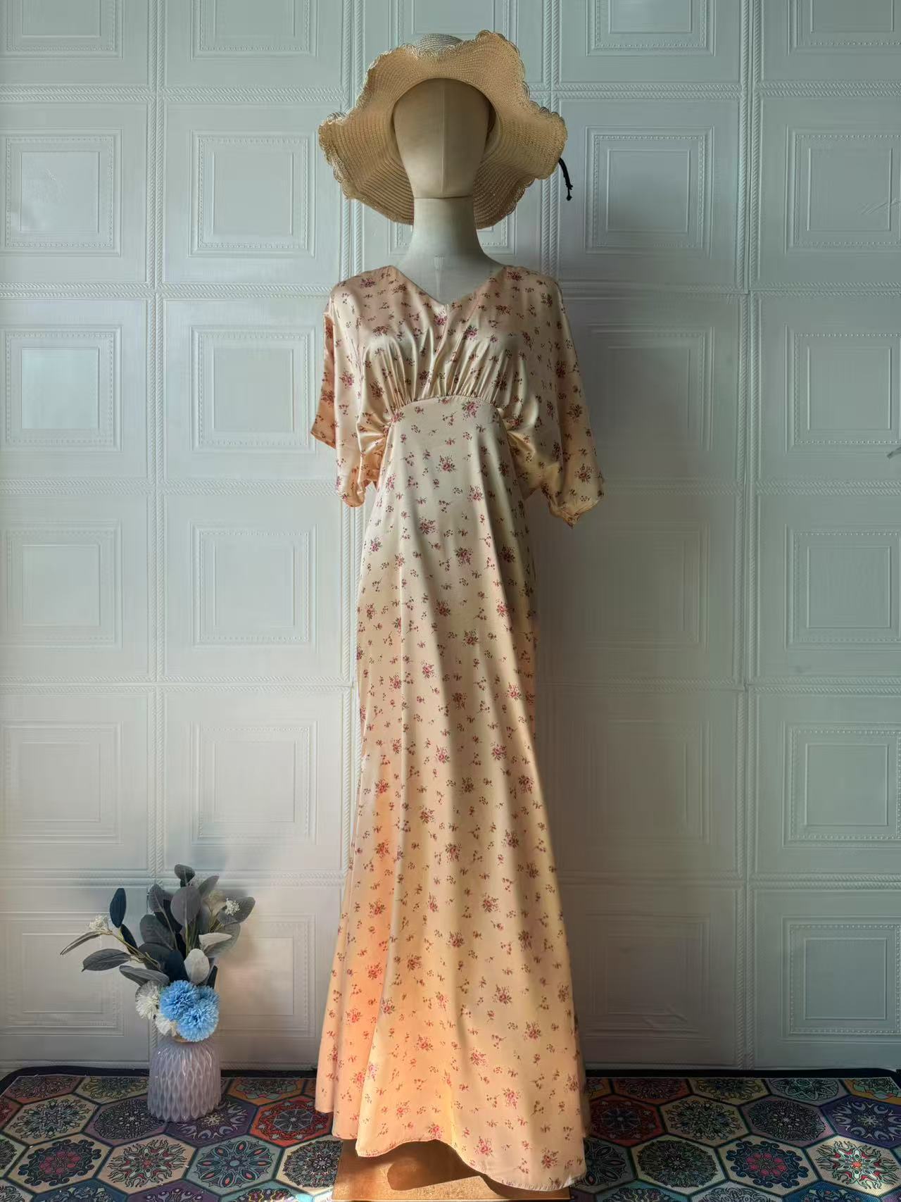 Summer Retro Sexy Elegant Sleeve Smooth Dresses