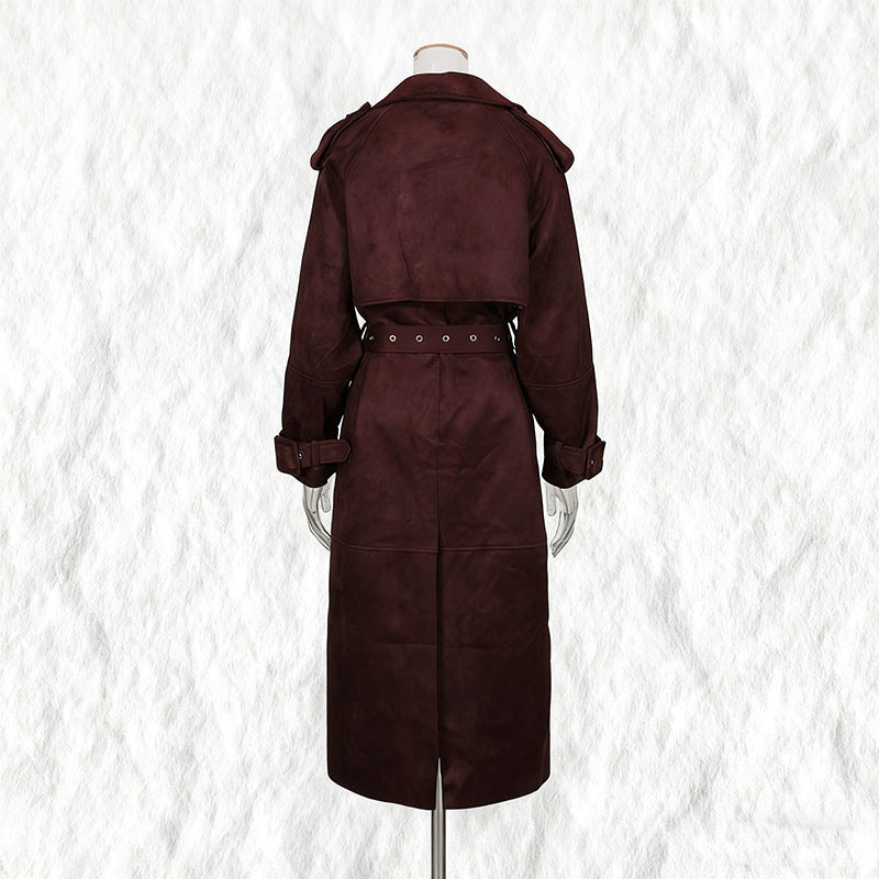 Commute Style Solid Color Autumn Lapel Coats