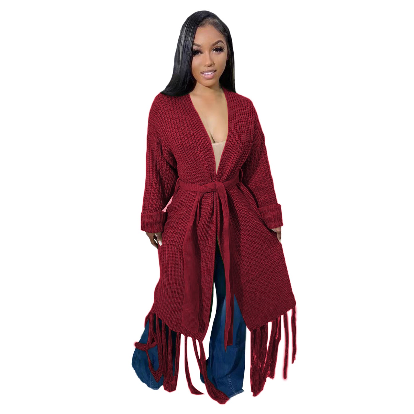 Women's Glamorous Elegant Trendy Long Tassel Knitwear