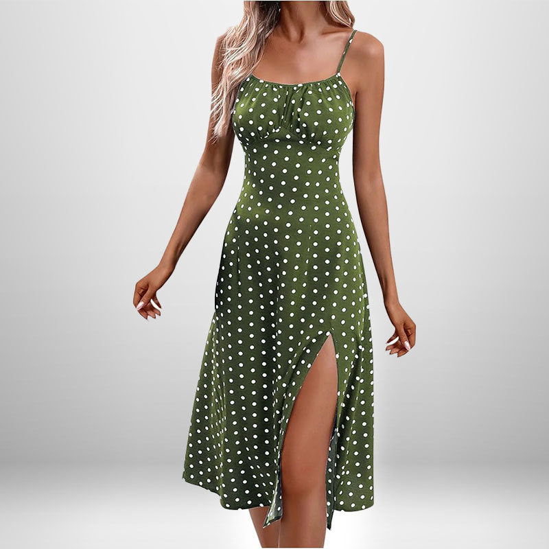 Women's Spring Sexy Fashion Printed Slit Sling Dresses