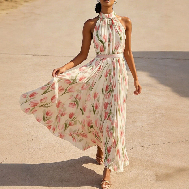 Summer Elegant Large Swing Vacation Style Dress