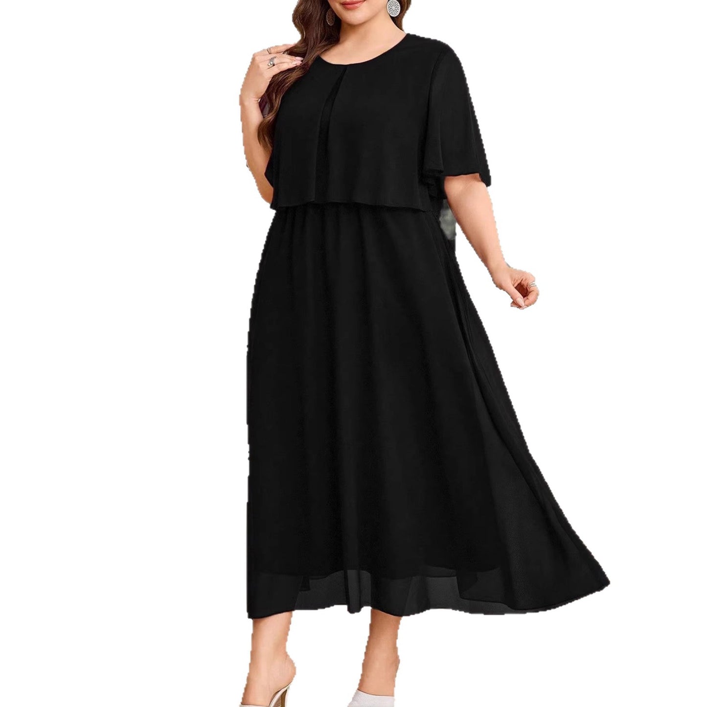 Color Round Neck Sleeves Casual Romantic Beach Elegant Graceful Shorts