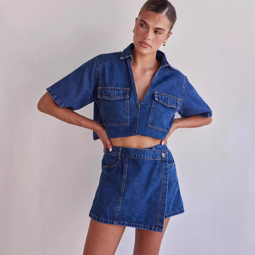 Comfortable Denim Irregular Fashion Style Matching Jackets