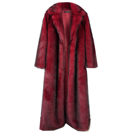 Women's Red Fox Imitation Furry Fur Extended Suits