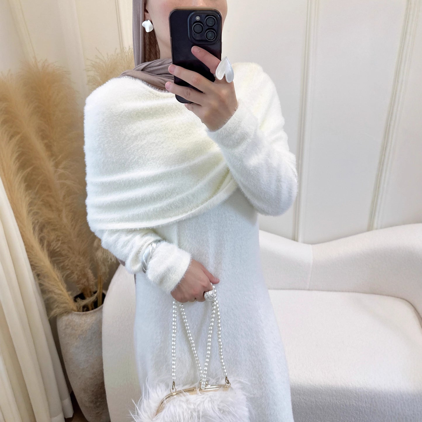 Cool Stylish Solid Color Shawl Two-piece Dresses