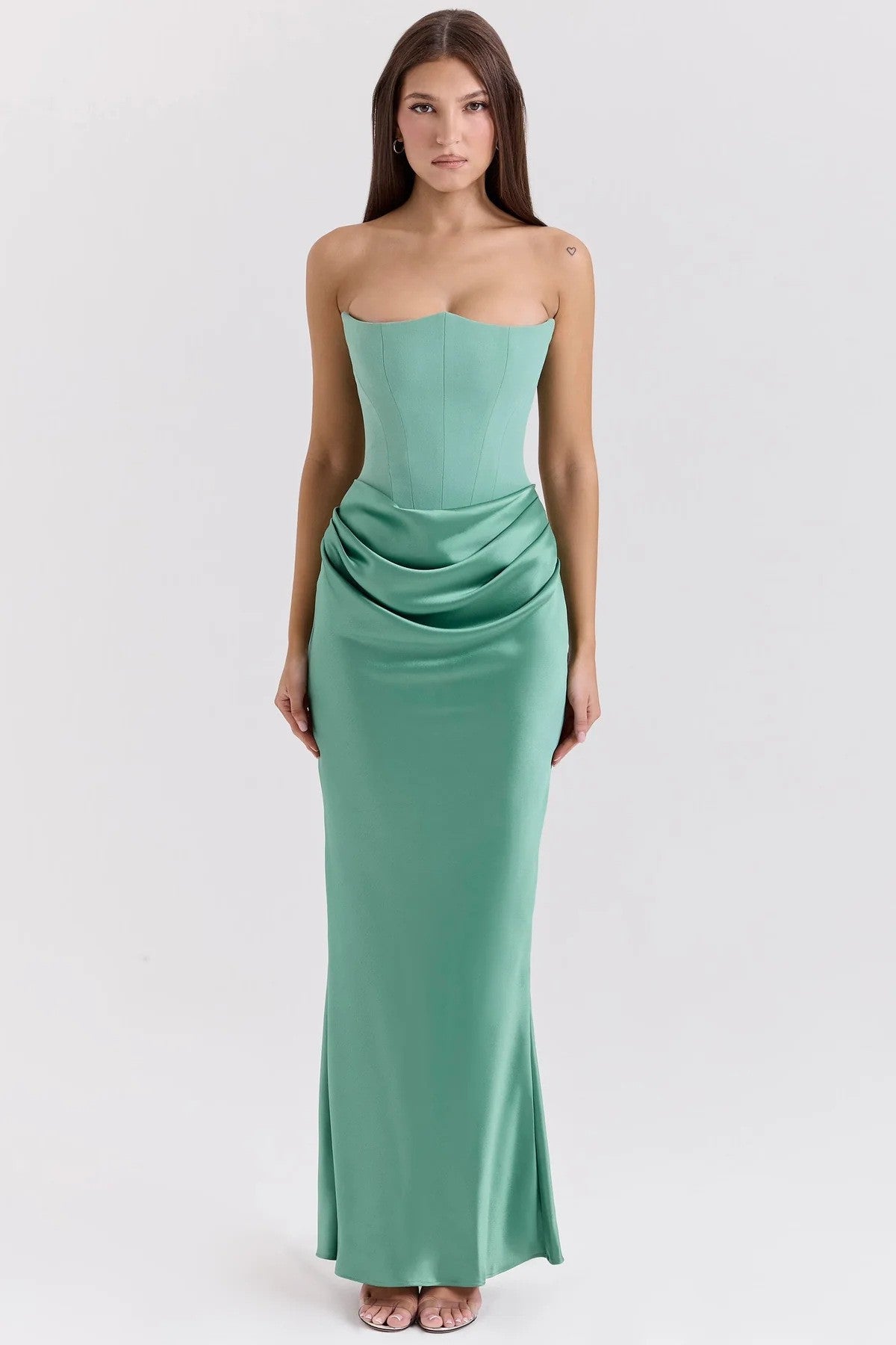 Women's Spring Pure Color Sleeveless Waist Sexy Dress