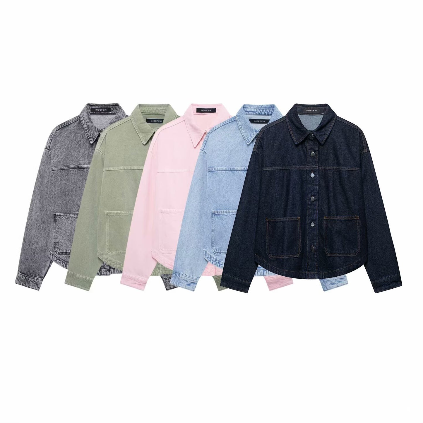 Women's French Style Long Sleeve Denim Jackets