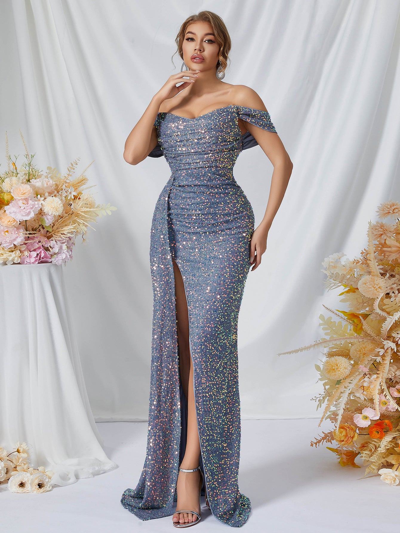 Women's Sequin Tube High-grade Party Dinner Fishtail Tops